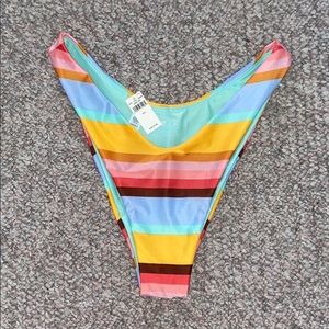 Striped bikini bottoms